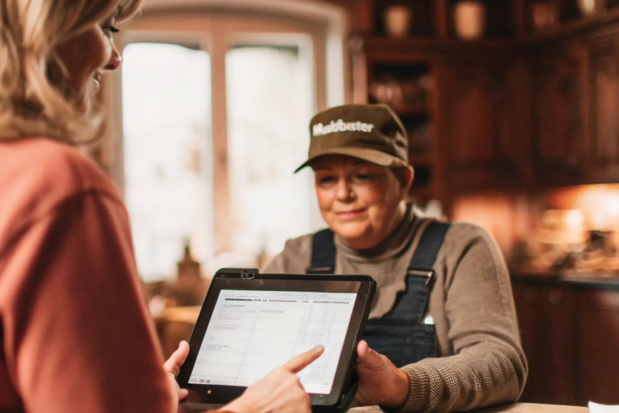 A Happy Customer paying the bill to the best mold removal West Palm Beach Company MoldBuster.