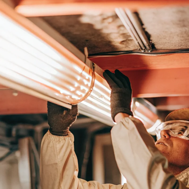 using UV light for mold remediation process.