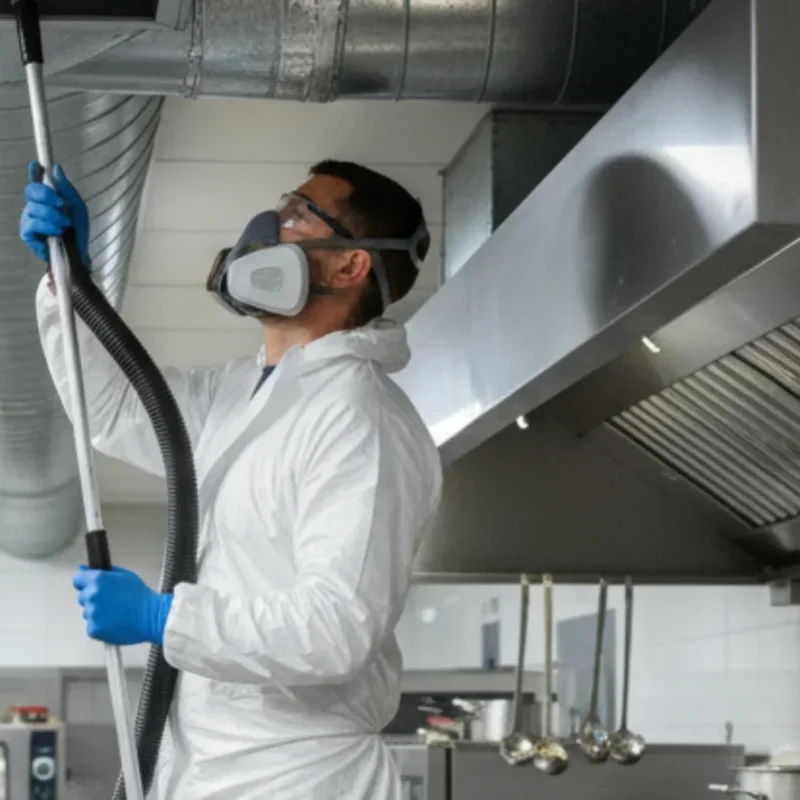 Commercial air duct mold cleaning.