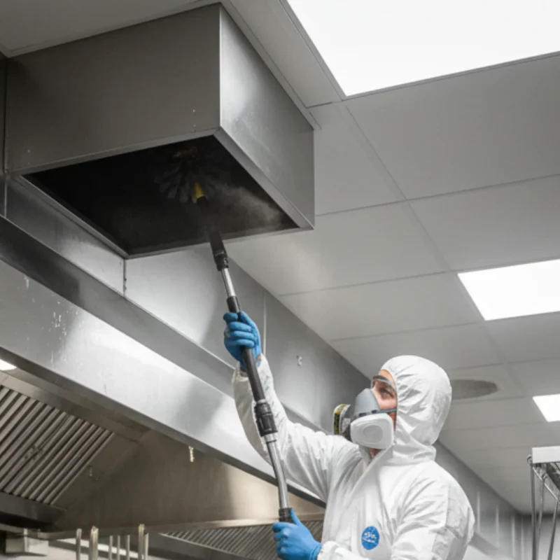 Our Team while air duct cleaning West Palm Beach